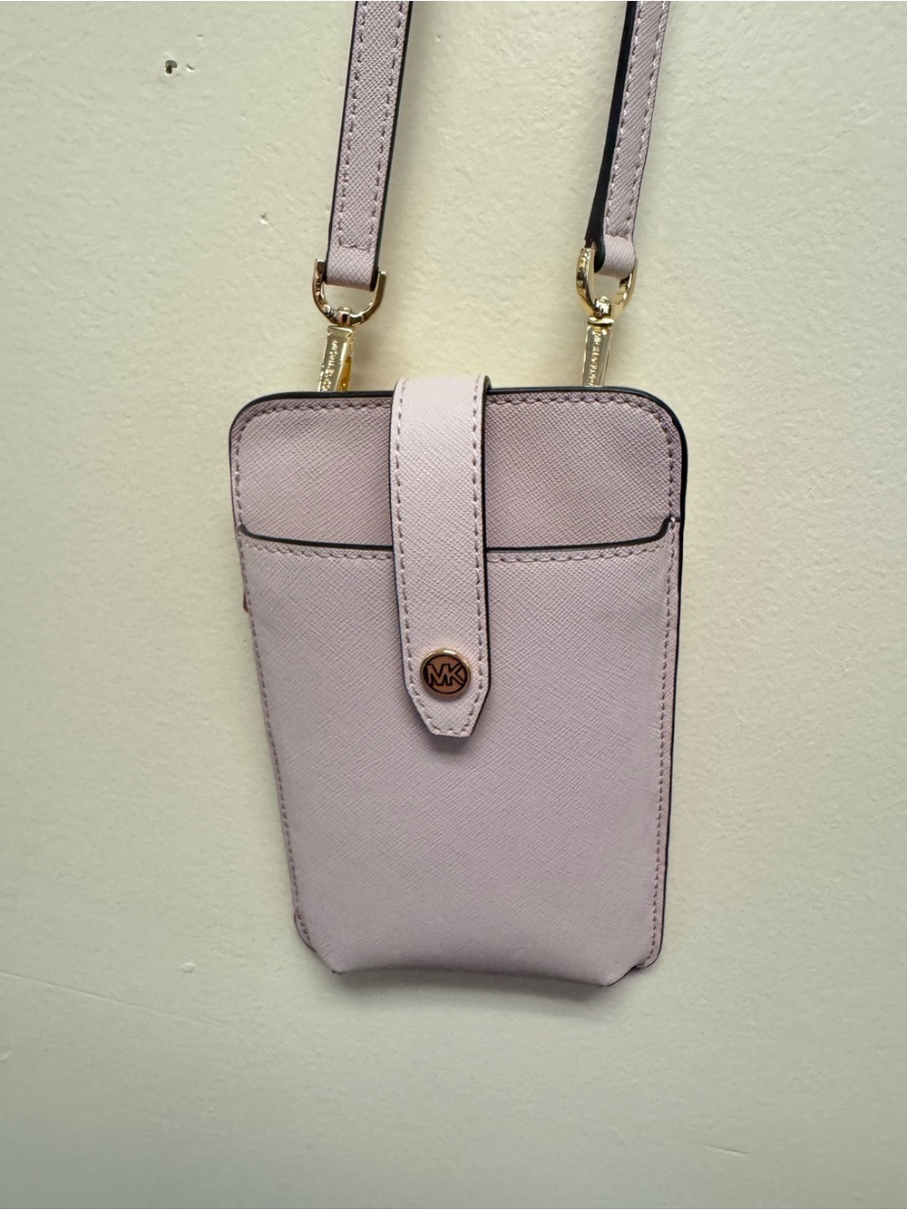 Michael Kors Jet Set Pale Pink Smartphone Crossbody Phone Pouch - Picture 1 of 11